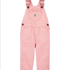 NWT OshKosh B’Gosh Pink Heart Overalls Size 4T